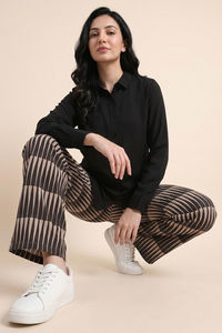 Zivame Woven Lifewear Set - Wood Ash — thumbnail 2